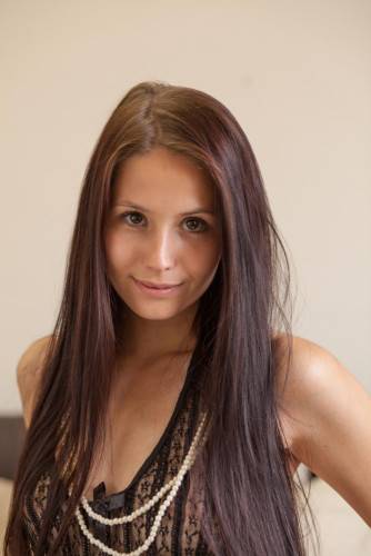 Petite Teen Vanessa Angel Lets Her Long Brunette Hair Down And Shows Her Un Shaved Pussy. on picsofsex.com