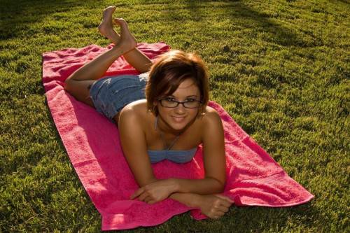 Everybody Can Enjoy This Sweet Babe Codi Miloâ€™s Outdoor Softcore Posing on picsofsex.com