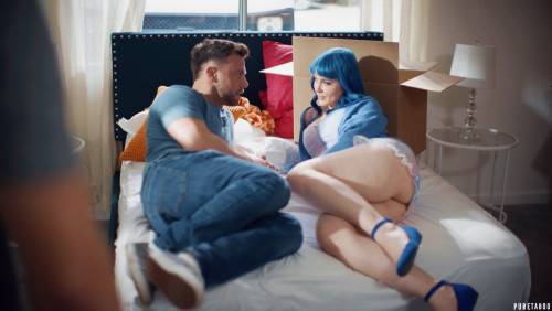 Blue-haired Beauty Gets Eaten Out And Screwed By Seth Gamble on picsofsex.com