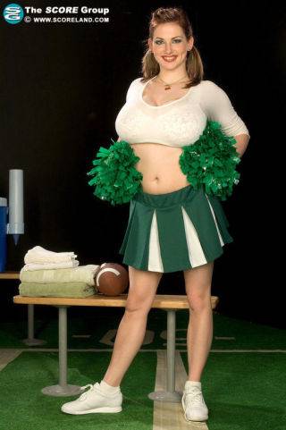 Huge boobs christy marks in sexy cheerleader outfut on picsofsex.com