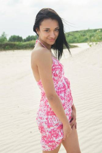 Gorgeous Teen Aprilia B Is Performing The Turning On Nude Pussy Posing On The Beach on picsofsex.com