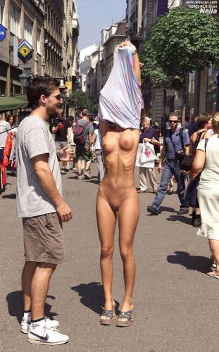 Completely Nude Immaculate Missy Nelli Hunter Explicitly Posing In Public. on picsofsex.com