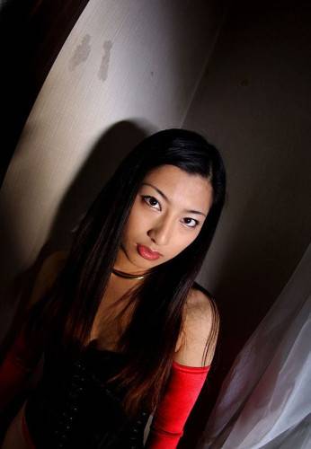 Passionate Ran Asakawa In Black And Red Outfit Is Flashing The Cherry Looking Nips on picsofsex.com