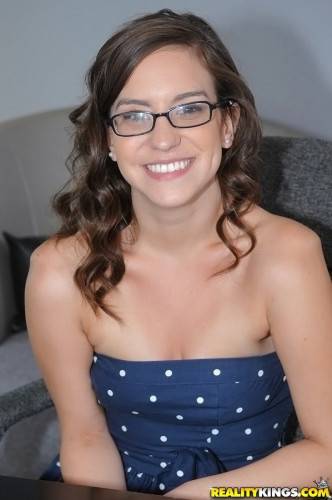 Excellent american brunette hottie Alexa Amore in sexy glasses reveals big knockers and hot butt - Usa on picsofsex.com