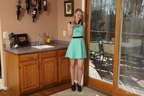 Excellent american young Lily Rader in fancy skirt exhibiting small tits and dildoing - Usa on picsofsex.com