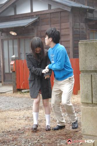 Sultry japanese dark hair Mai Shimizu blows on cock and takes a cum blast in mouth outdoor - Japan on picsofsex.com