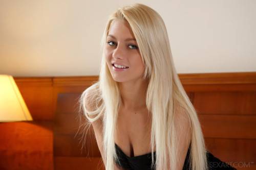 Sylphlike czech blonde teen Pinky June uncovers small tits and jerks off - Czech Republic on picsofsex.com