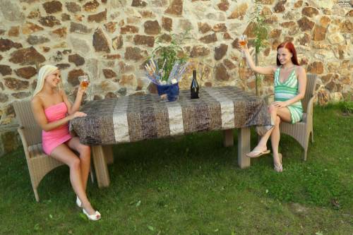 Lola Myluv And Leila Smith Are Outdoor Naked And Pierced By One Double Sided Dildo on picsofsex.com