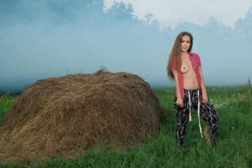 Teen Sweetie Arina G Gets Rid Of Her Clothes In The Field And Poses Nude For Us on picsofsex.com