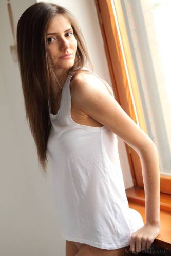 Very attractive american dark-haired youthful Sunshine exposes big knockers and spreads her legs - Usa on picsofsex.com