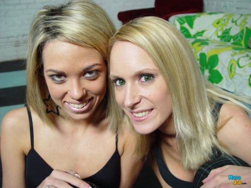 Two Naked Blondes With Small Tits And Smooth Pussies Jenny Hendrix And Eerin Moore Stroke Cock POV on picsofsex.com
