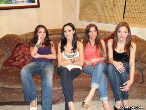 Raunchy Group Fuck Session With Breanne Benson And Her Girlfriends Rubbing And Blowing Cock on picsofsex.com