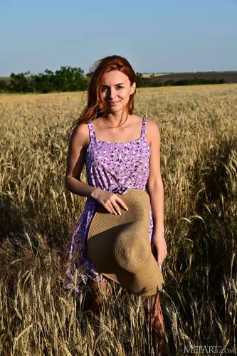 Tisha Seductive Beauty Is Soon Naked Among The Wheat - Ukraine on picsofsex.com