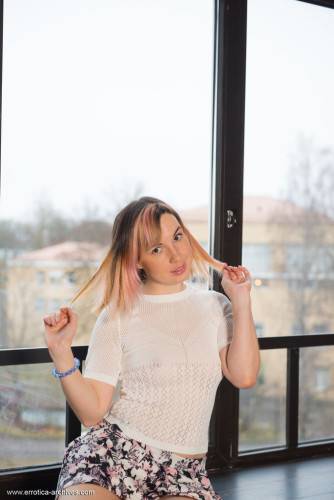 Leka B Teen Girl Teases Near Window - Russia on picsofsex.com