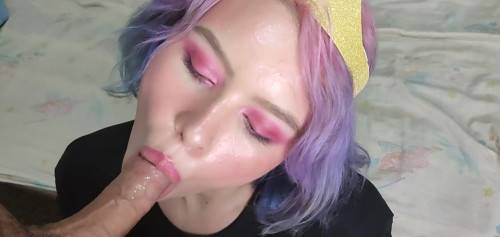 Bumblegum princess sucks your cock and gag with your cum on picsofsex.com